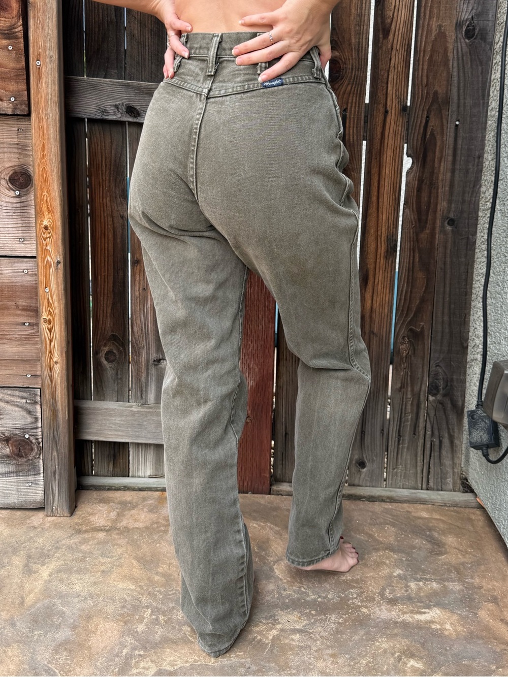 Vintage Wrangler 12NBP Olive Green Jeans Made in USA 9/10x34